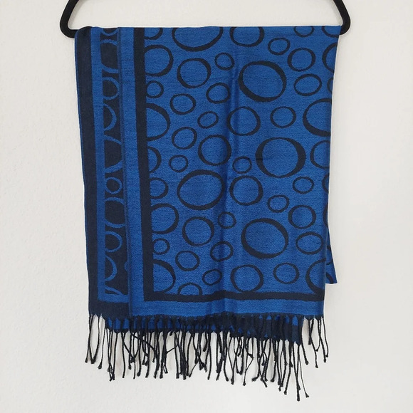 Pashmina 100% Scarf/ Wraps Blue - Picture 1 of 7